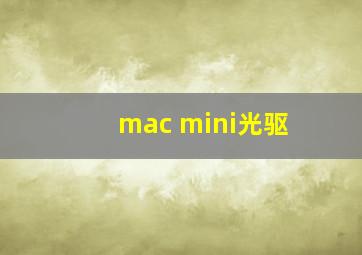 mac mini光驱